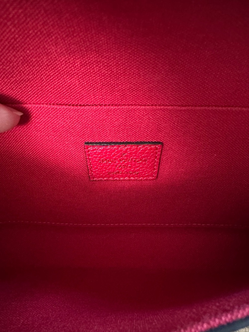 Authentic LV Félicie Pochette Monogram Empreinte - Red w/ Both Inserts - Picture 5 of 15